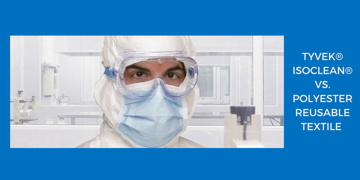 Tyvek® IsoClean® Einweg- vs. Polyester Mehrwegtextil – Penetration durch hydrostatische Druckhöhe